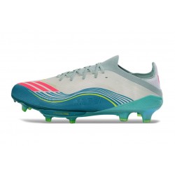 Bota de Futbol Adidas F50+ FG X Messi Ftwr Blanco Rosa Lúcido Flash Agua