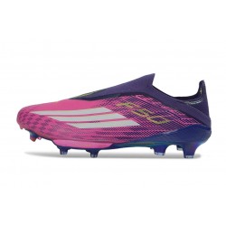 Bota y Zapatilla de Fútbol Adidas F50+ LL FG Violeta Rosa Blanco