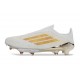Bota y Zapatilla de Fútbol Adidas F50+ LL FG Blanco Dorado