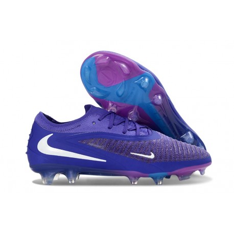 Zapatillas de Fútbol Nike Phantom 6 Low Elite FG Violeta Blanco