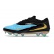 Zapatillas de Fútbol Nike Phantom 6 Low Elite FG Azul Negro Dorada