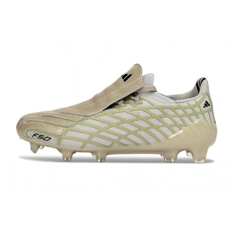 Zapatillas de Futbol Adidas F50 Spider Elite FG Dorada Gris