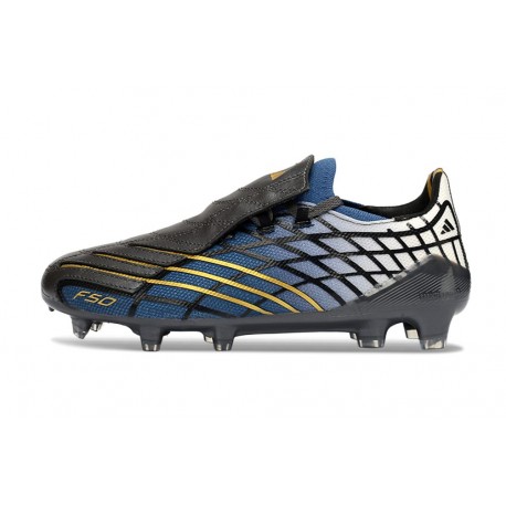 Zapatillas de Futbol Adidas F50 Spider Elite FG Negro Azul Dorada