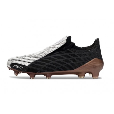 Zapatillas de Futbol Adidas F50 Spider Elite FG Negro Dorado Blanco