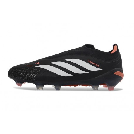 Zapatos de Fútbol adidas Predator Elite Sin Cordones FG Negro Blanco
