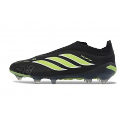 Zapatos de Fútbol adidas Predator Elite Sin Cordones FG Negro Verde