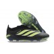 Zapatos de Fútbol adidas Predator Elite Sin Cordones FG Negro Verde