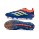 Zapatos de Fútbol adidas Predator Elite Sin Cordones FG Azul Verde Naranja