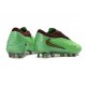 Zapatillas de Fútbol Nike Phantom 6 Low Elite FG Verde Dorado