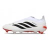 Zapatos de Fútbol adidas Predator Elite Sin Cordones FG Blanco Negro Rojo