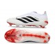 Zapatos de Fútbol adidas Predator Elite Sin Cordones FG Blanco Negro Rojo