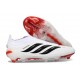 Zapatos de Fútbol adidas Predator Elite Sin Cordones FG Blanco Negro Rojo
