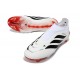 Zapatos de Fútbol adidas Predator Elite Sin Cordones FG Blanco Negro Rojo