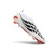 Zapatos de Fútbol adidas Predator Elite Sin Cordones FG Blanco Negro Rojo