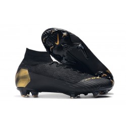 Nike Black Lux Mercurial Superfly 6 Elite FG - Negro Oro