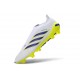 Zapatos de Fútbol adidas Predator Elite Sin Cordones FG Blanco Amarillo Azul