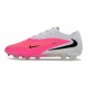 Zapatillas de Fútbol Nike Phantom 6 Low Elite FG Rosa Blanco