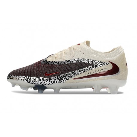 Zapatillas de Fútbol Nike Phantom 6 Low Elite FG Rojo Crema Negro