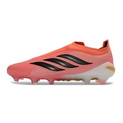 Zapatos de Fútbol adidas Predator Elite Sin Cordones FG Rosa Negro