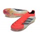 Zapatos de Fútbol adidas Predator Elite Sin Cordones FG Rojo Lúcido Negro Ftwr Blanco