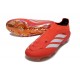 Zapatos de Fútbol adidas Predator Elite Sin Cordones FG Rojo Blanco