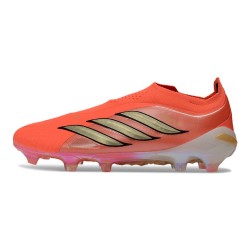 adidas Predator Elite Sin Cordones FG Solar Turbo Cromo Termal Negro