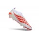 Zapatos de Fútbol adidas Predator Elite Sin Cordones FG Blanco Rojo Negro