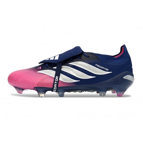 adidas Predator 26 Elite Fold-over Tongue FG Azul Rosa Plateada