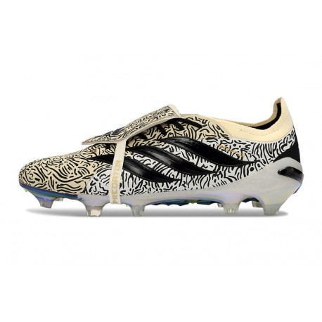 adidas Predator 26 Elite Fold-over Tongue FG Beis Negro