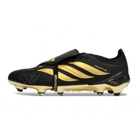 adidas Predator 26 Elite Fold-over Tongue FG Negro Dorada