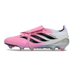 adidas Predator 26 Elite Fold-over Tongue FG Rosa Blanco Negro
