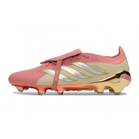adidas Predator 26 Elite Fold-over Tongue FG Rosa Plateada