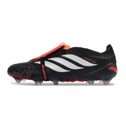 adidas Predator 26 Elite Fold-over Tongue FG Negro Ftwr Blanco Rojo Lúcido