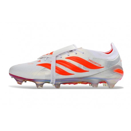 Tacos de Futbol adidas Predator Elite Tongue FG Blanco Rojo