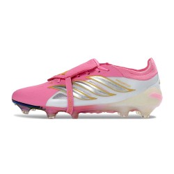 Tacos de Futbol adidas Predator Elite Tongue FG Rosa Blanco