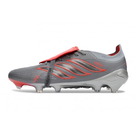 Tacos de Futbol adidas Predator Elite Tongue FG Gris Rojo