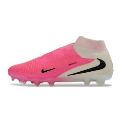 Zapatos de Fútbol Nike Phantom 6 High Elite Fg Rosa Blanco