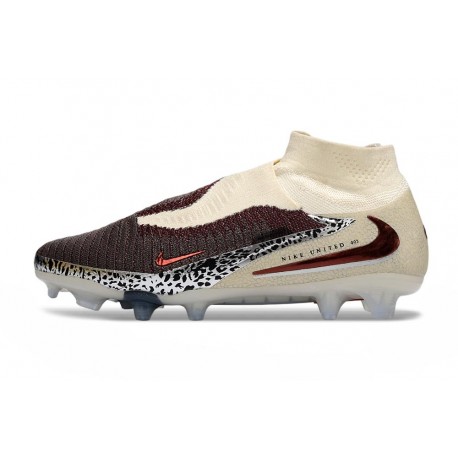 Zapatos Nike Phantom 6 High Elite Fg Flechazo Burdeos Rojo Univ Fósil