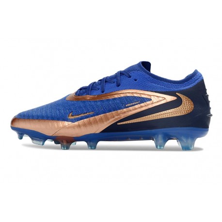 Bota de Futbol Nike Phantom 6 Low Elite FG Azul oscuro Cobre