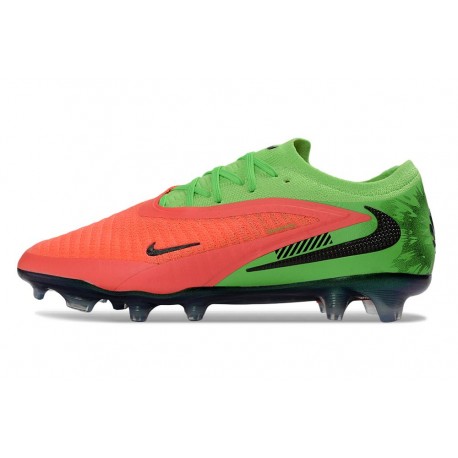 Bota de Futbol Nike Phantom 6 Low Elite FG Hot Punch Negro Verde Strike