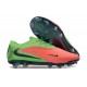 Bota de Futbol Nike Phantom 6 Low Elite FG Hot Punch Negro Verde Strike