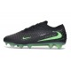 Bota de Futbol Nike Phantom 6 Low Elite FG Negro Verde Espejismo
