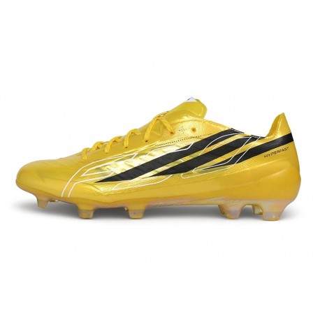 Tacón de Fútbol adidas F50 Hyperfast Evo FG Dorado Negro