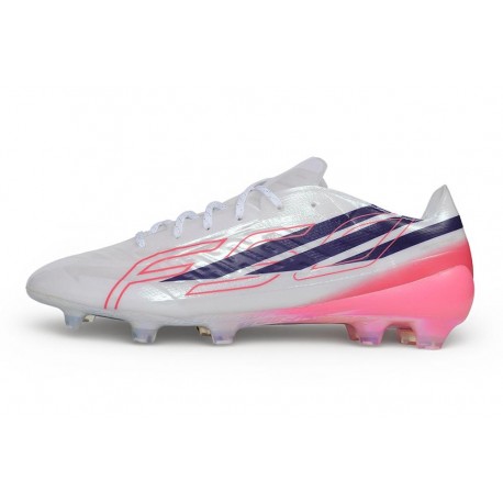 Tacón de Fútbol adidas F50 Hyperfast Evo FG Blanco Negro Rosa