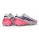 Tacón de Fútbol adidas F50 Hyperfast Evo FG Blanco Negro Rosa