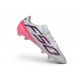 Tacón de Fútbol adidas F50 Hyperfast Evo FG Blanco Negro Rosa