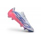 Tacón de Fútbol adidas F50 Hyperfast Evo FG Ftwr Blanco Morado Solar Turbo