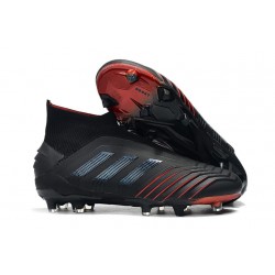 Botas adidas Predator 19+ FG para Adultos - Negro Rojo