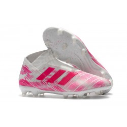 Adidas Nemeziz 18+ FG Botas de Fútbol - Rosa Blanco