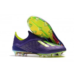 Zapatillas de Fútbol adidas X 18+ FG Violeta Verde